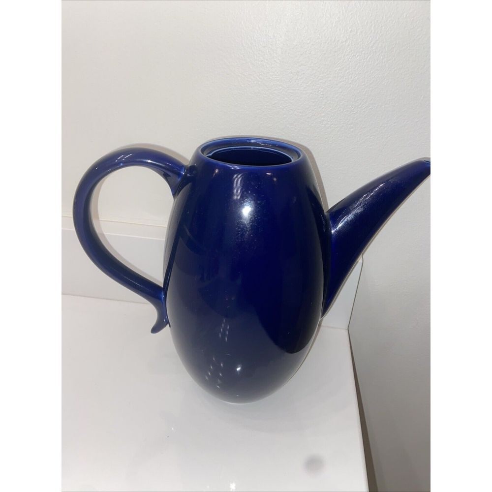 Lindt Stymeist Yo-Han Cobalt Blue Colorways Coffee Pot 11" Rare‎ No Lid Ceramic